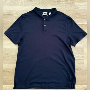Calvin Klein Liquid Touch Navy Blue Polo size Large